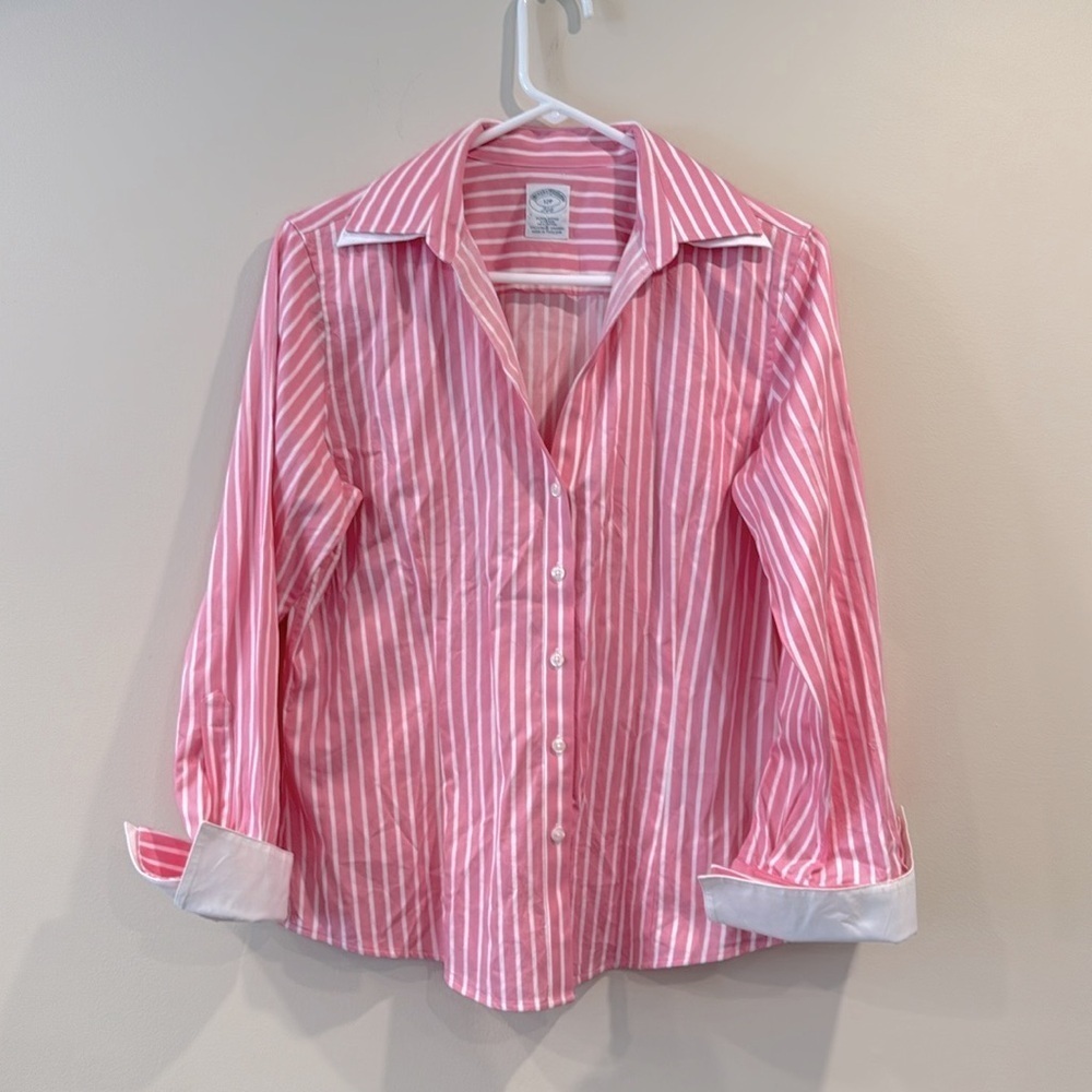 ๐ฅ Brooks Brothers Pink Striped Womenโs Shirt๐ฅ